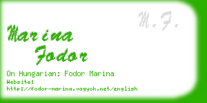 marina fodor business card